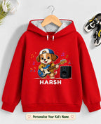 Little Musician Kid Custom Cotton Hoodie Swiftsoul