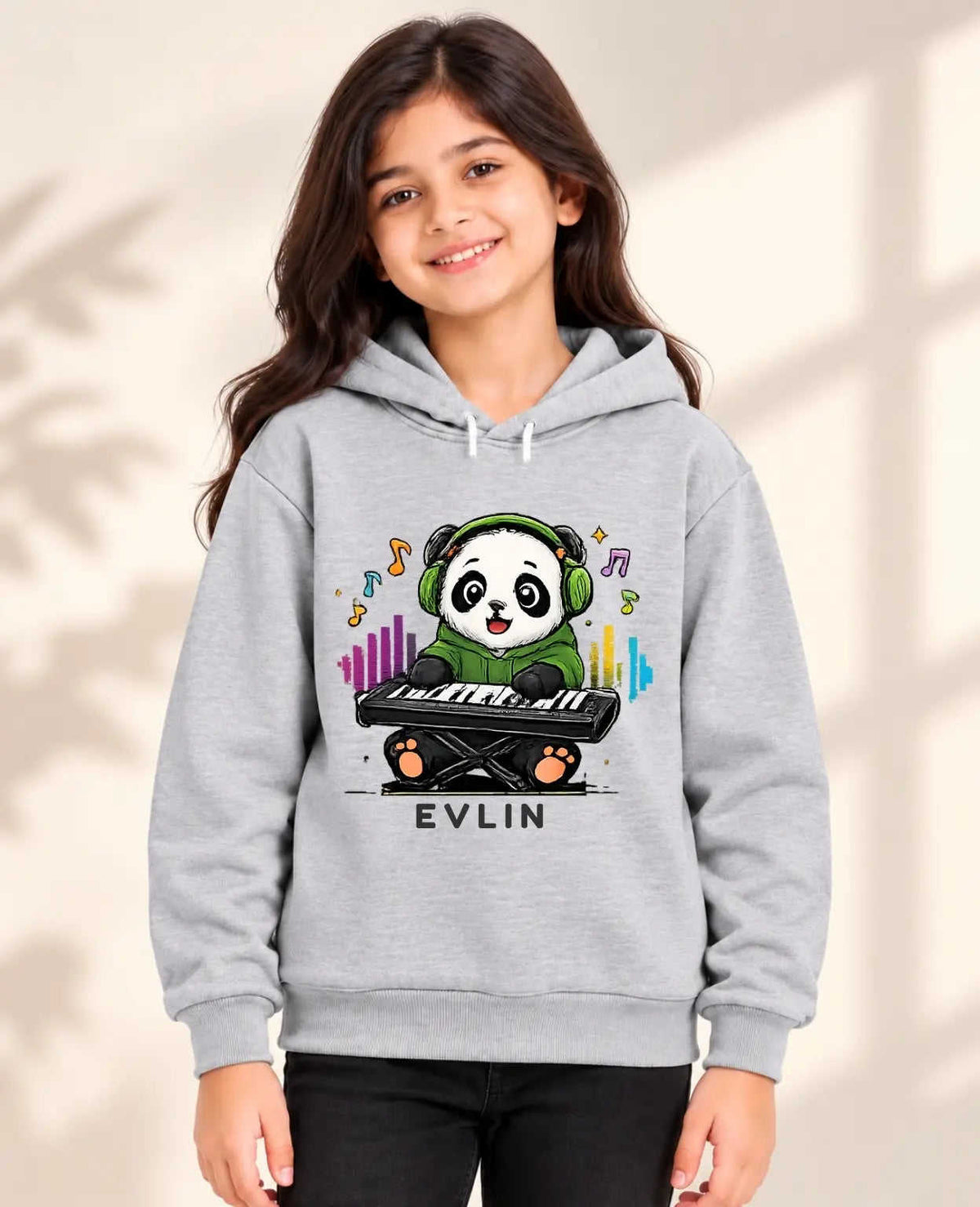 Little Musician Kid Custom Cotton Hoodie Swiftsoul