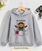 Little Musician Kid Custom Cotton Hoodie Swiftsoul