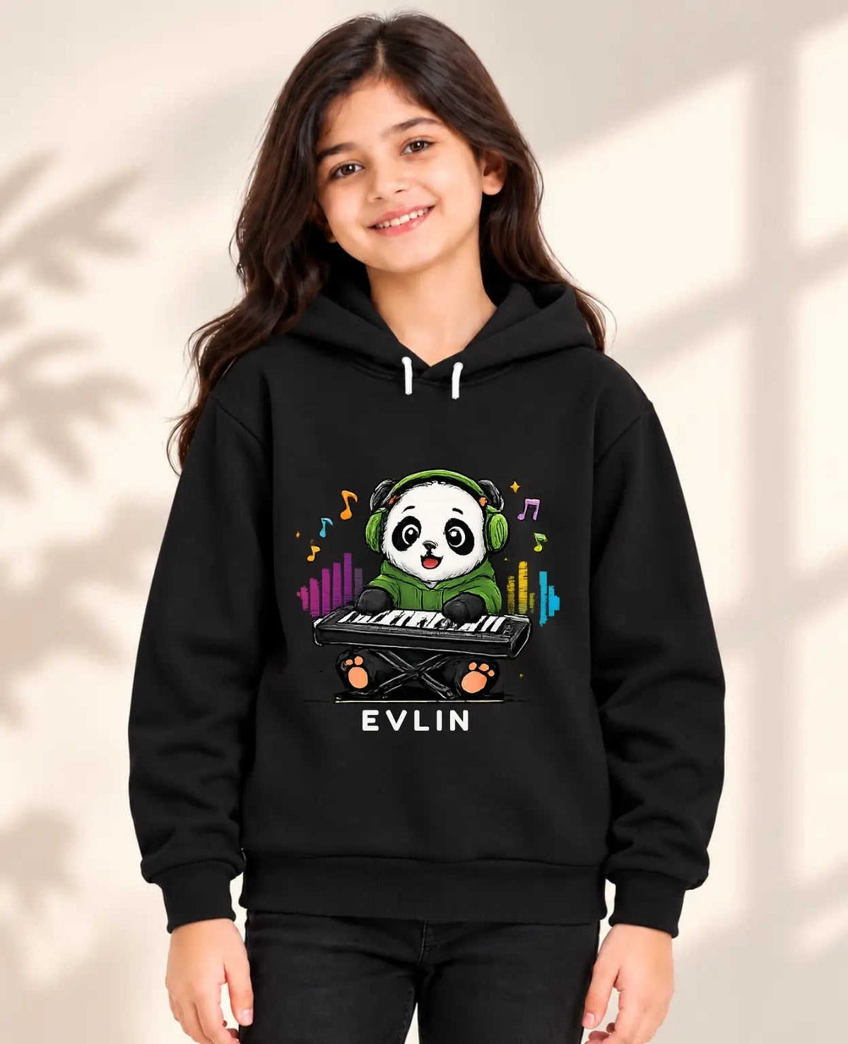 Little Musician Kid Custom Cotton Hoodie Swiftsoul