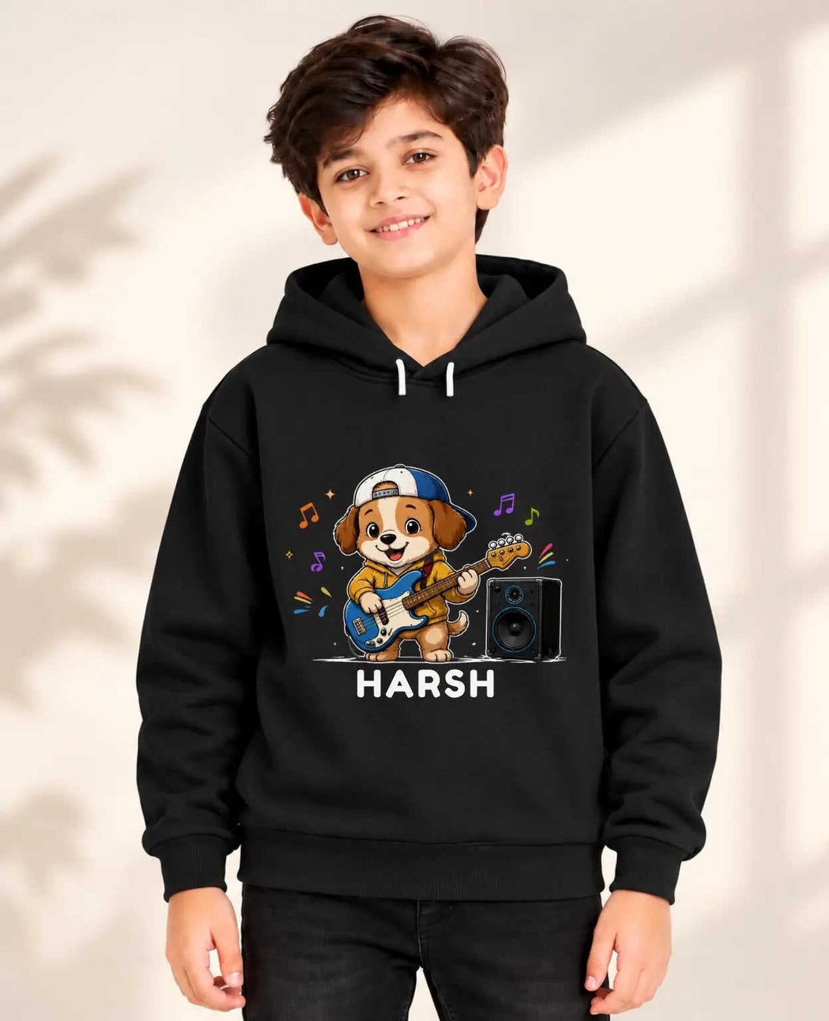 Little Musician Kid Custom Cotton Hoodie Swiftsoul