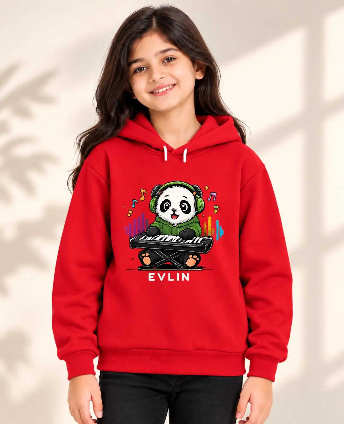 Little Musician Kid Custom Cotton Hoodie Swiftsoul