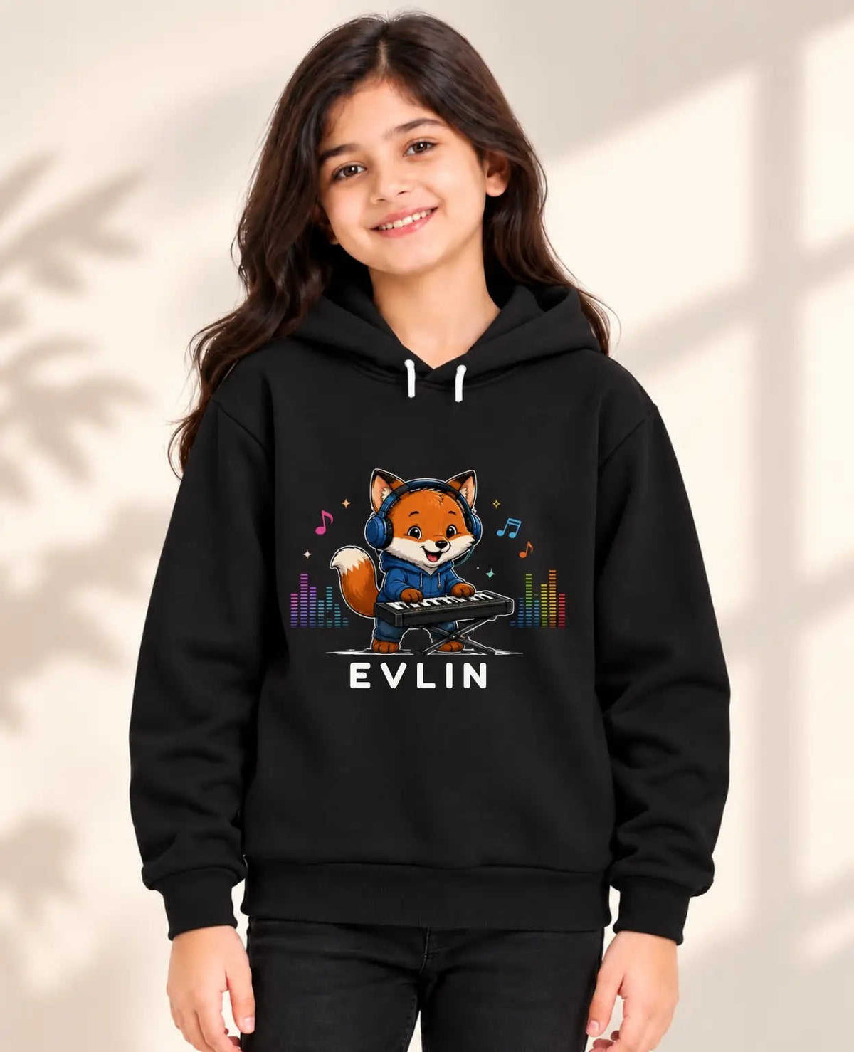 Little Musician Kid Custom Cotton Hoodie Swiftsoul