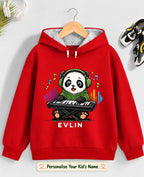 Little Musician Kid Custom Cotton Hoodie Swiftsoul