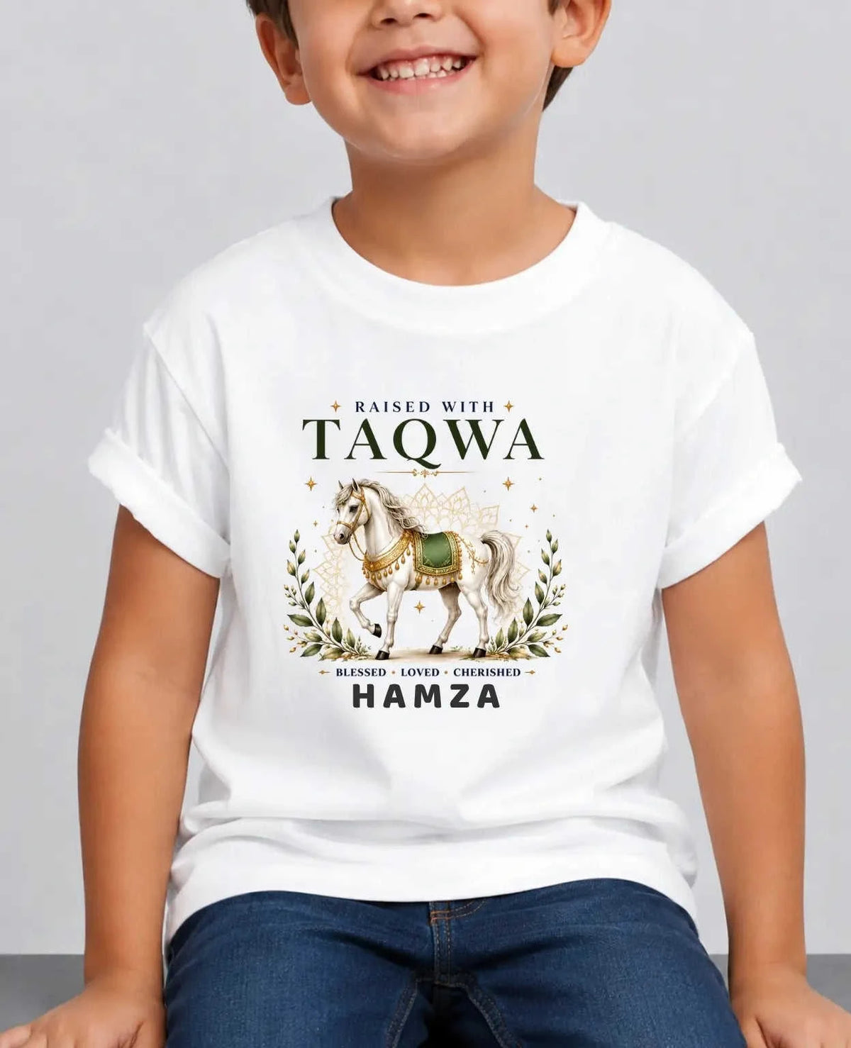 Little Noor Our Blessings Custom Kid Cotton Tshirt Swiftsoul