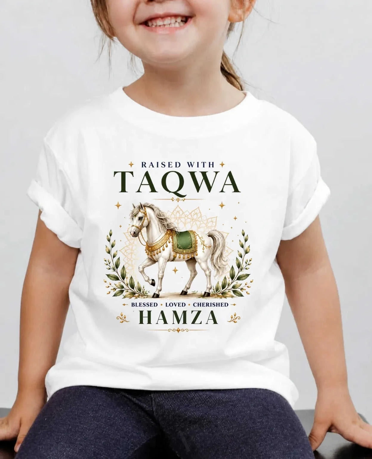 Little Noor Our Blessings Custom Kid Cotton Tshirt Swiftsoul