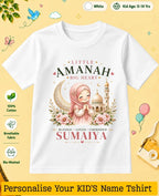 Little Noor Our Blessings Custom Kid Cotton Tshirt Swiftsoul