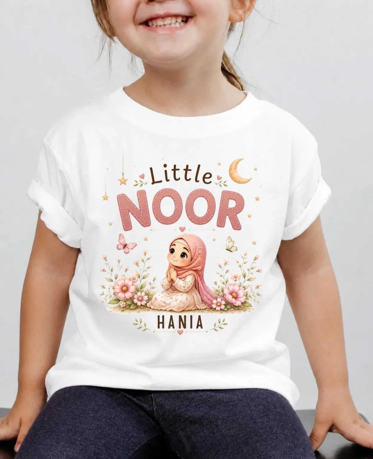 Little Noor Our Blessings Custom Kid Cotton Tshirt Swiftsoul