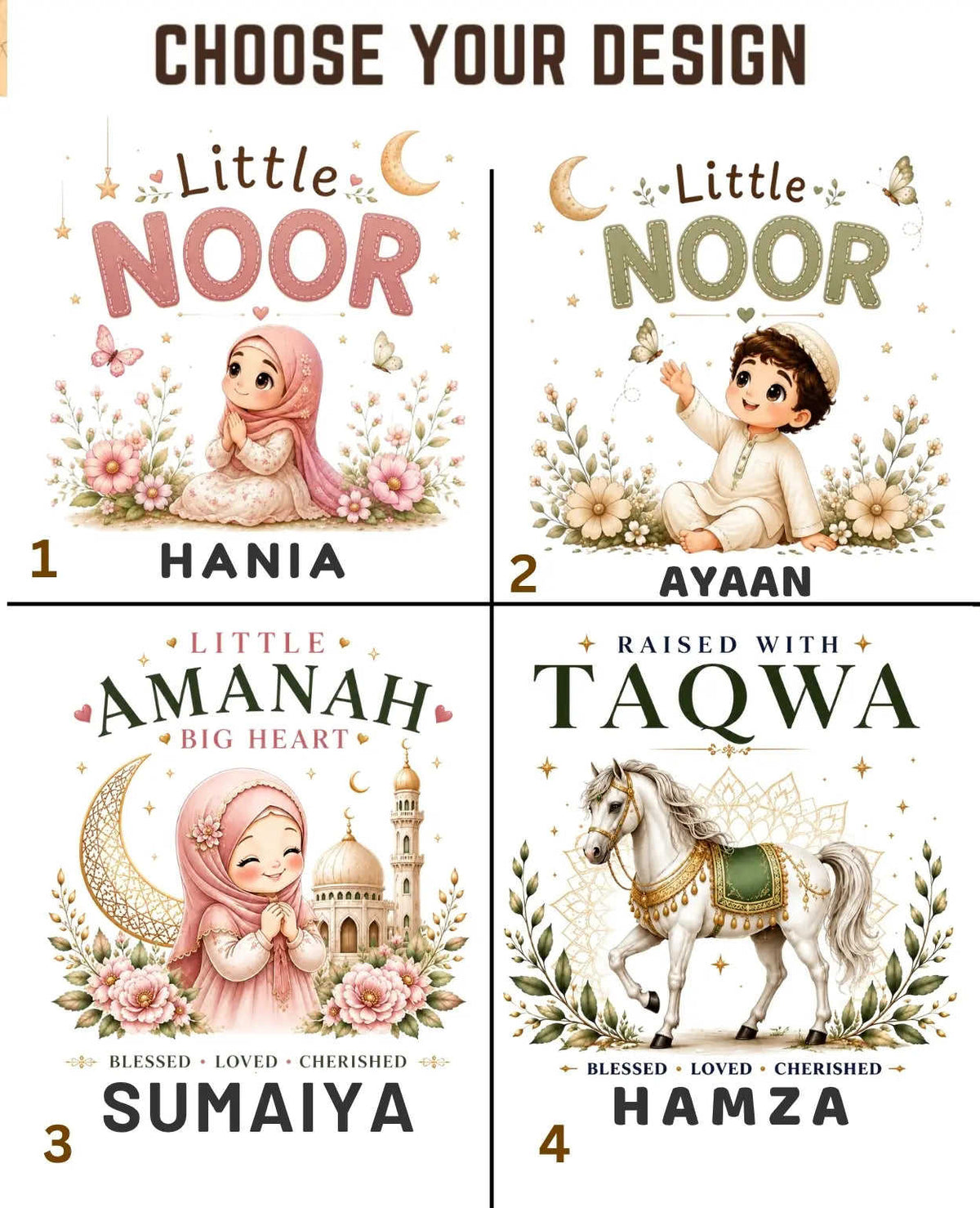 Little Noor Our Blessings Kid Cotton Tshirt & Hoodie Swiftsoul