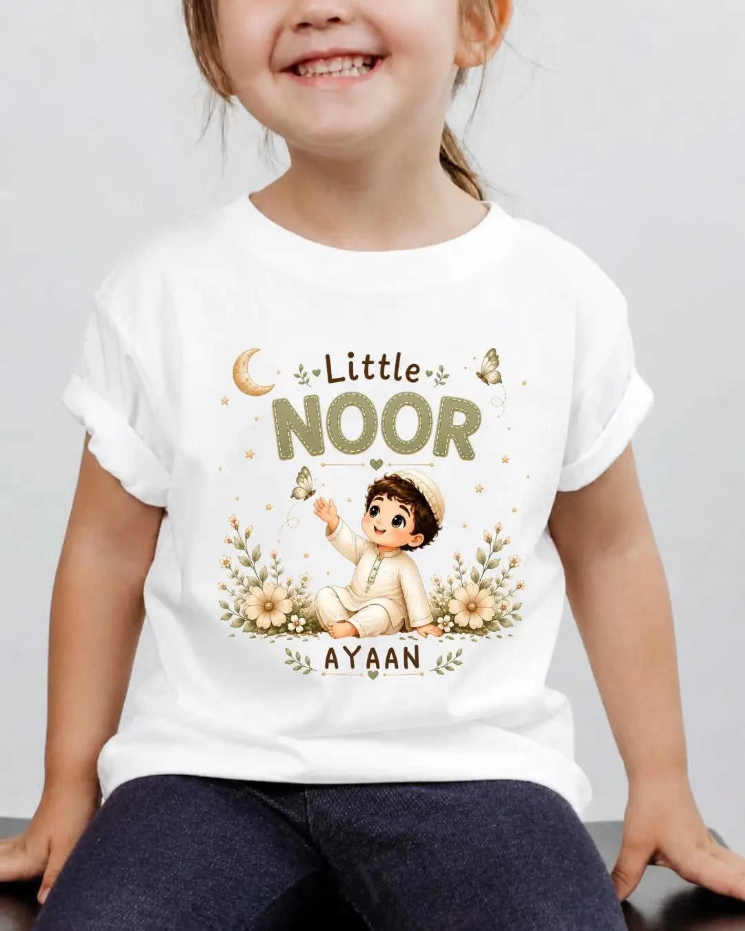 Little Noor Our Little Blessing Custom Kid Cotton Tee Swiftsoul