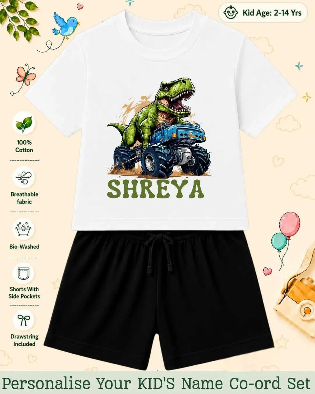 Little Speedster Custom Kid Co-ord Set Swiftsoul