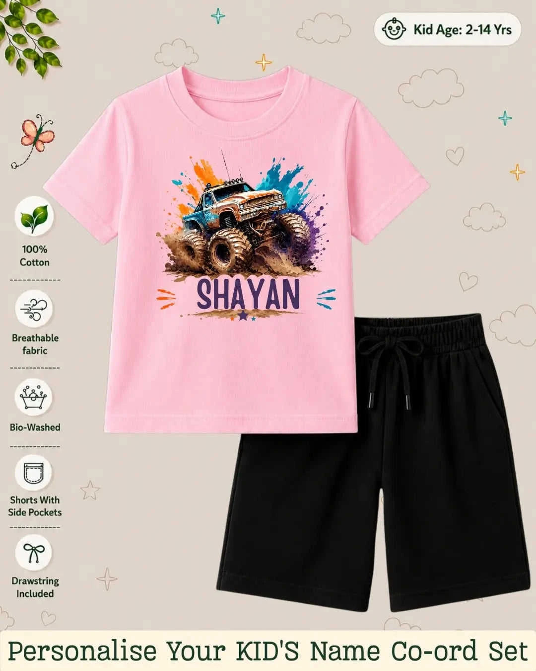 Little Speedster Custom Kid Co-ord Set Swiftsoul