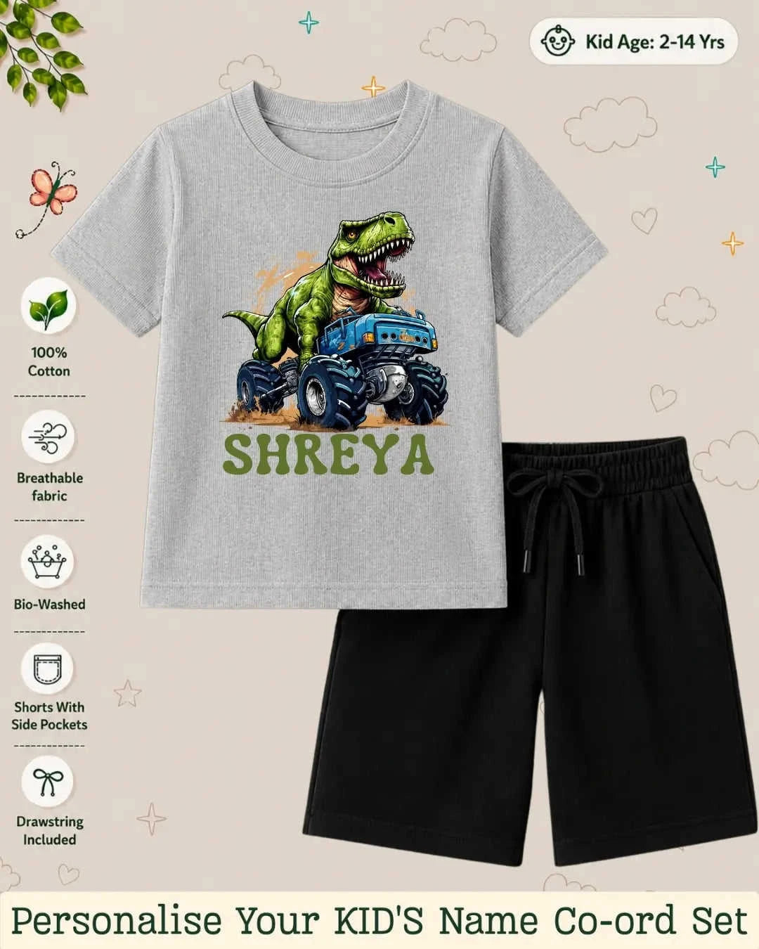 Little Speedster Custom Kid Co-ord Set Swiftsoul
