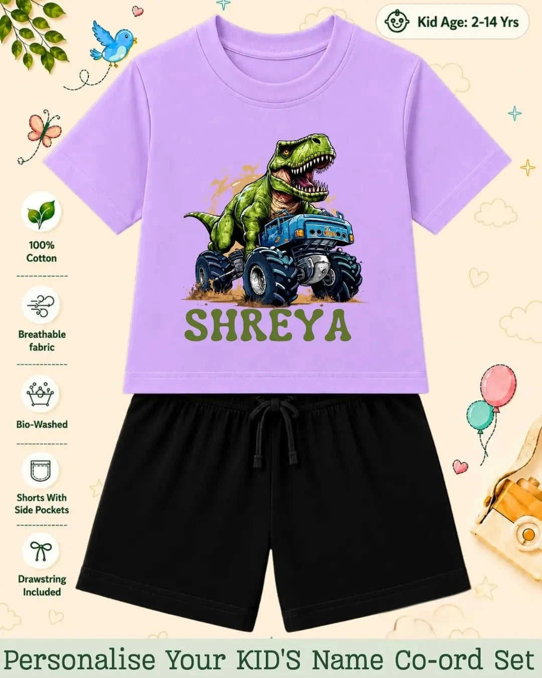 Little Speedster Custom Kid Co-ord Set Swiftsoul