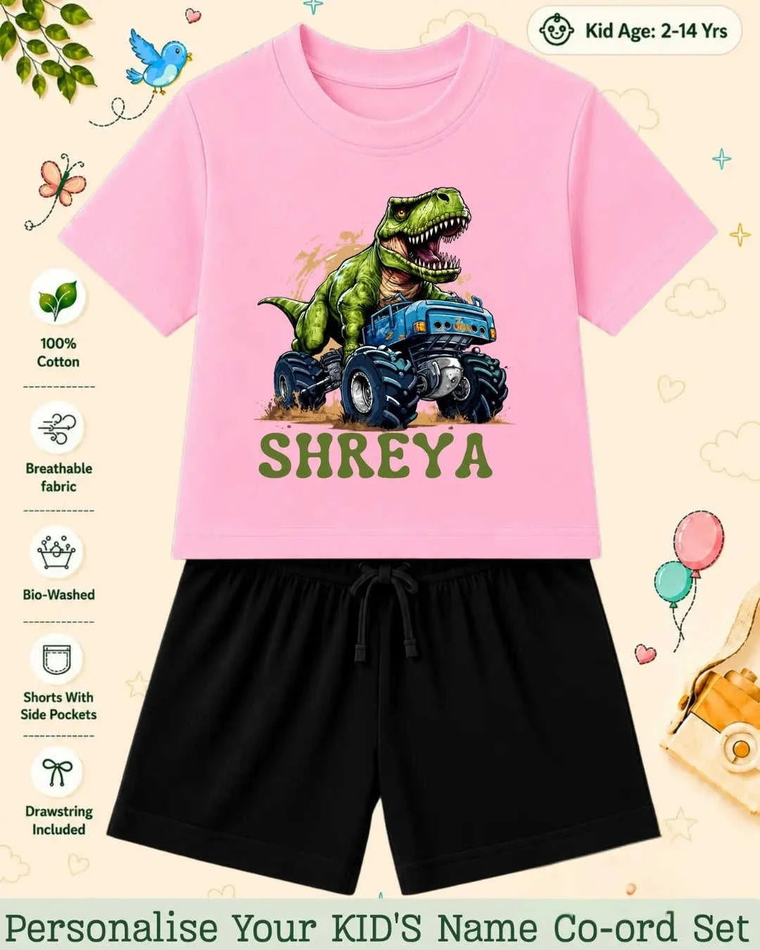 Little Speedster Custom Kid Co-ord Set Swiftsoul