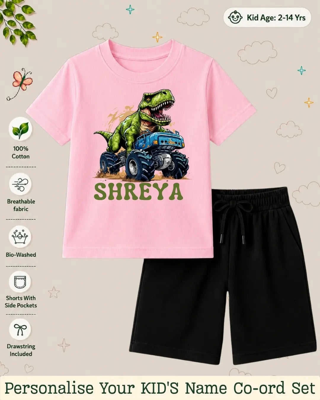 Little Speedster Custom Kid Co-ord Set Swiftsoul
