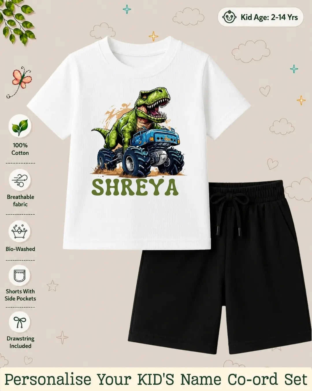Little Speedster Custom Kid Co-ord Set Swiftsoul