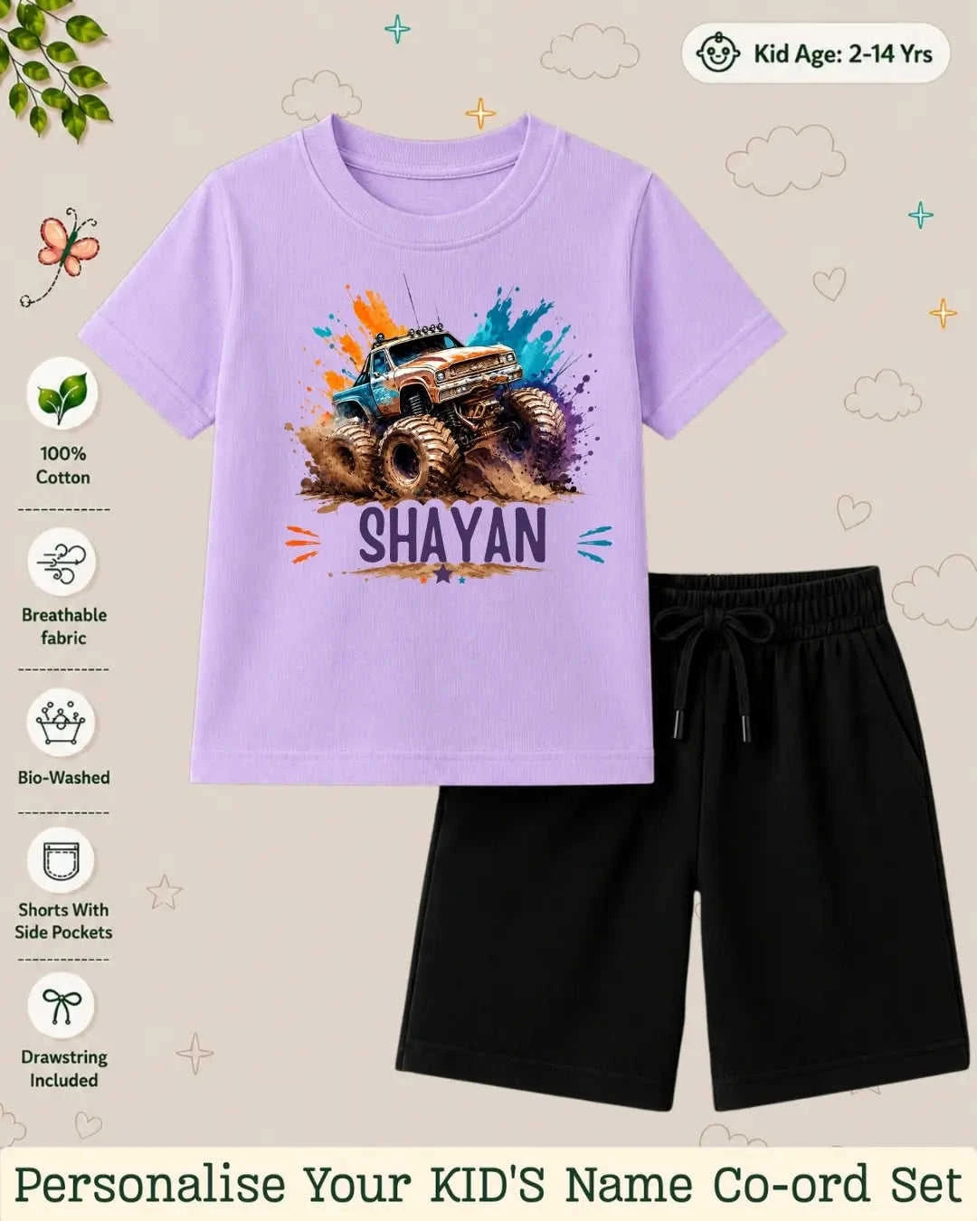 Little Speedster Custom Kid Co-ord Set Swiftsoul