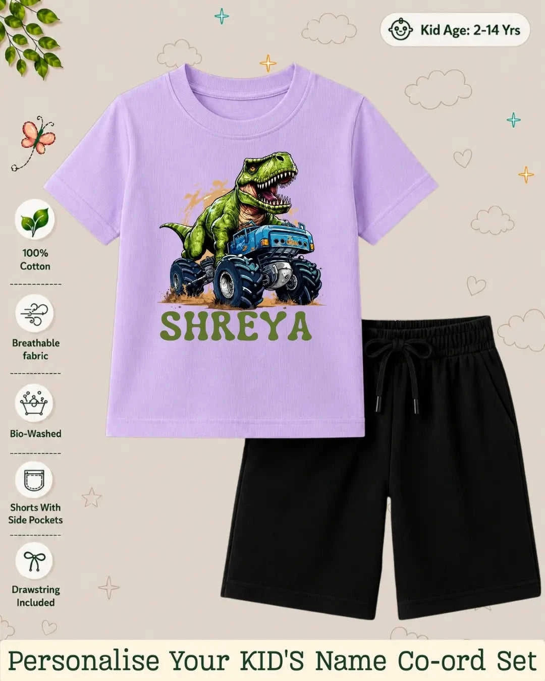Little Speedster Custom Kid Co-ord Set Swiftsoul