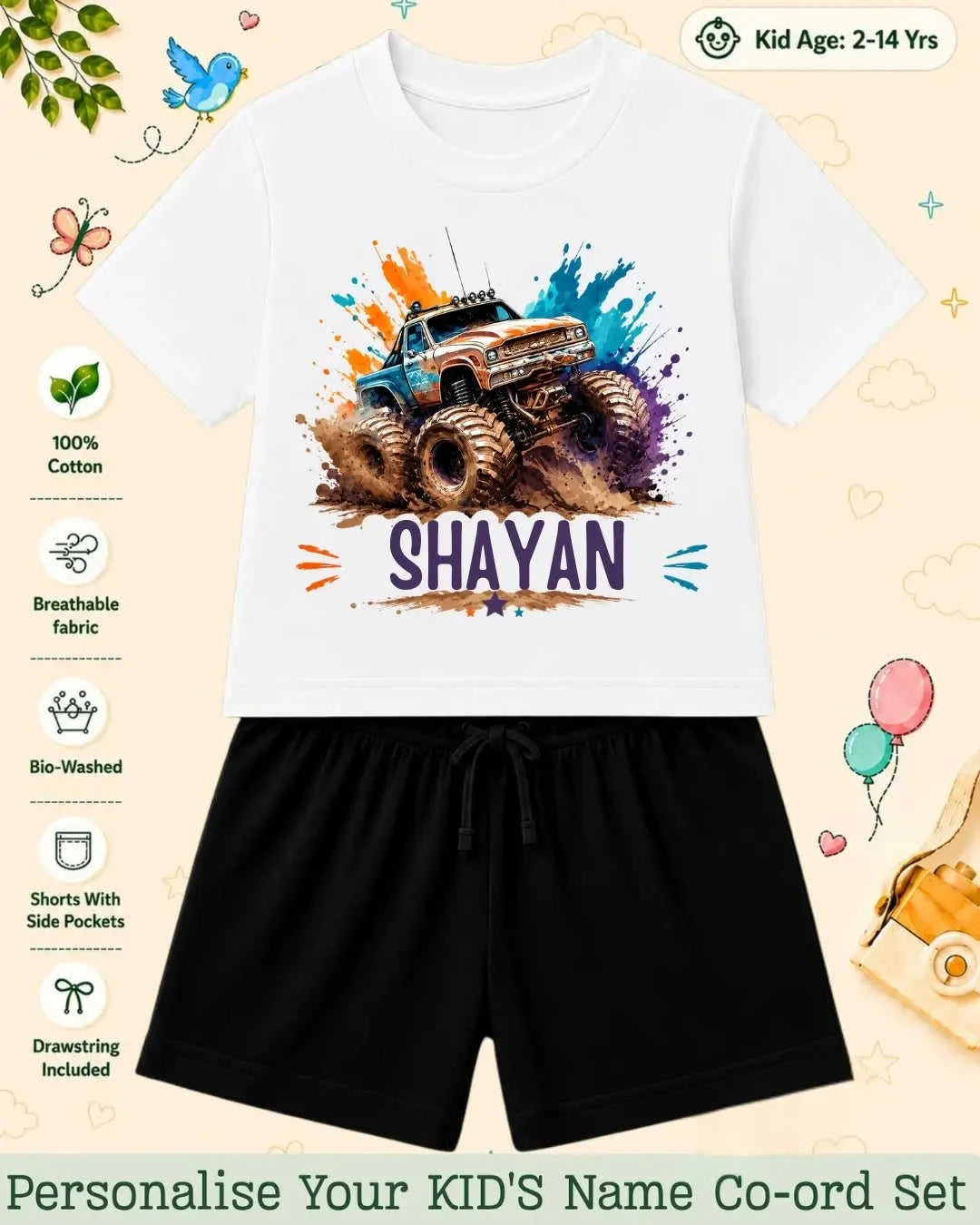 Little Speedster Custom Kid Co-ord Set Swiftsoul