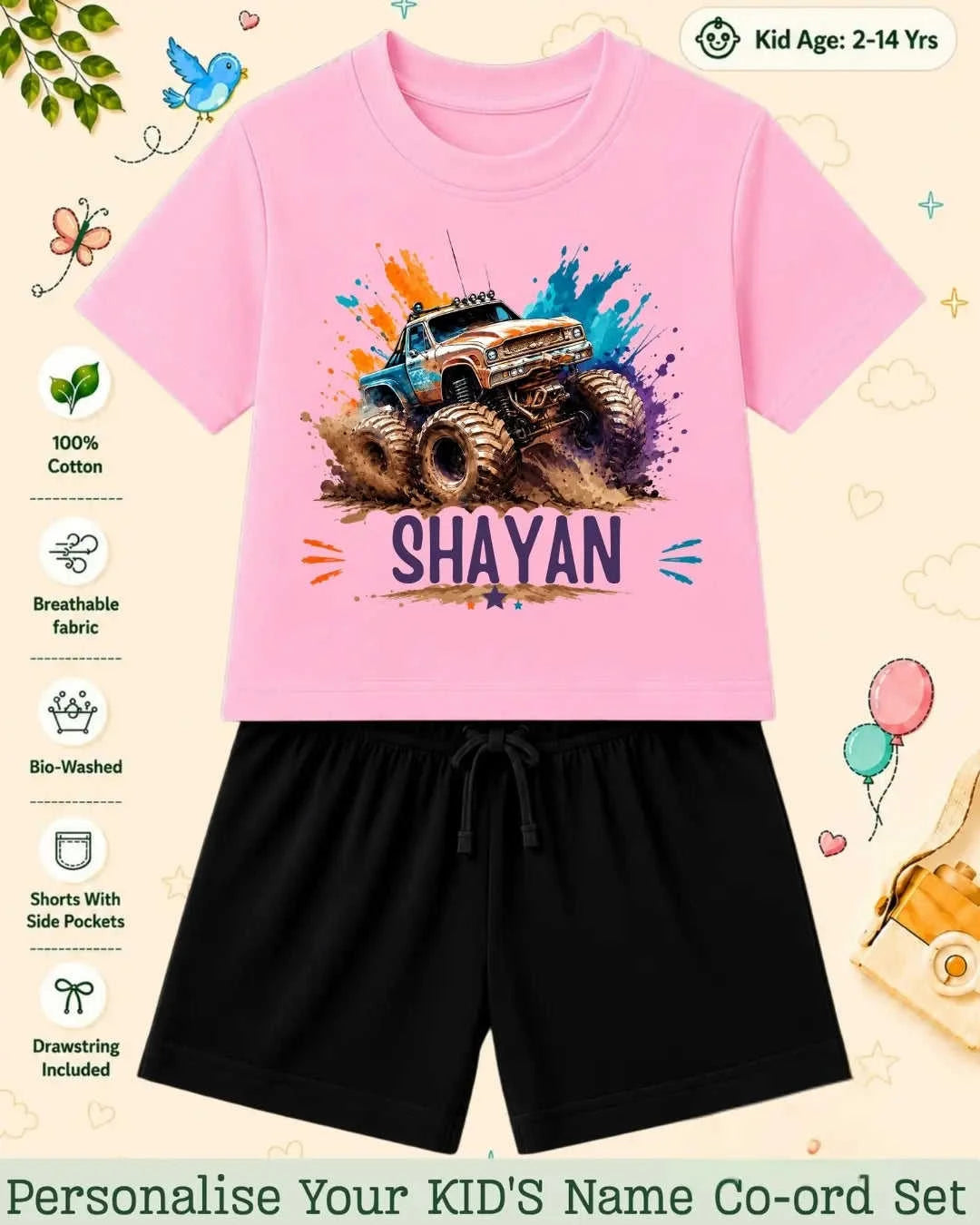 Little Speedster Custom Kid Co-ord Set Swiftsoul