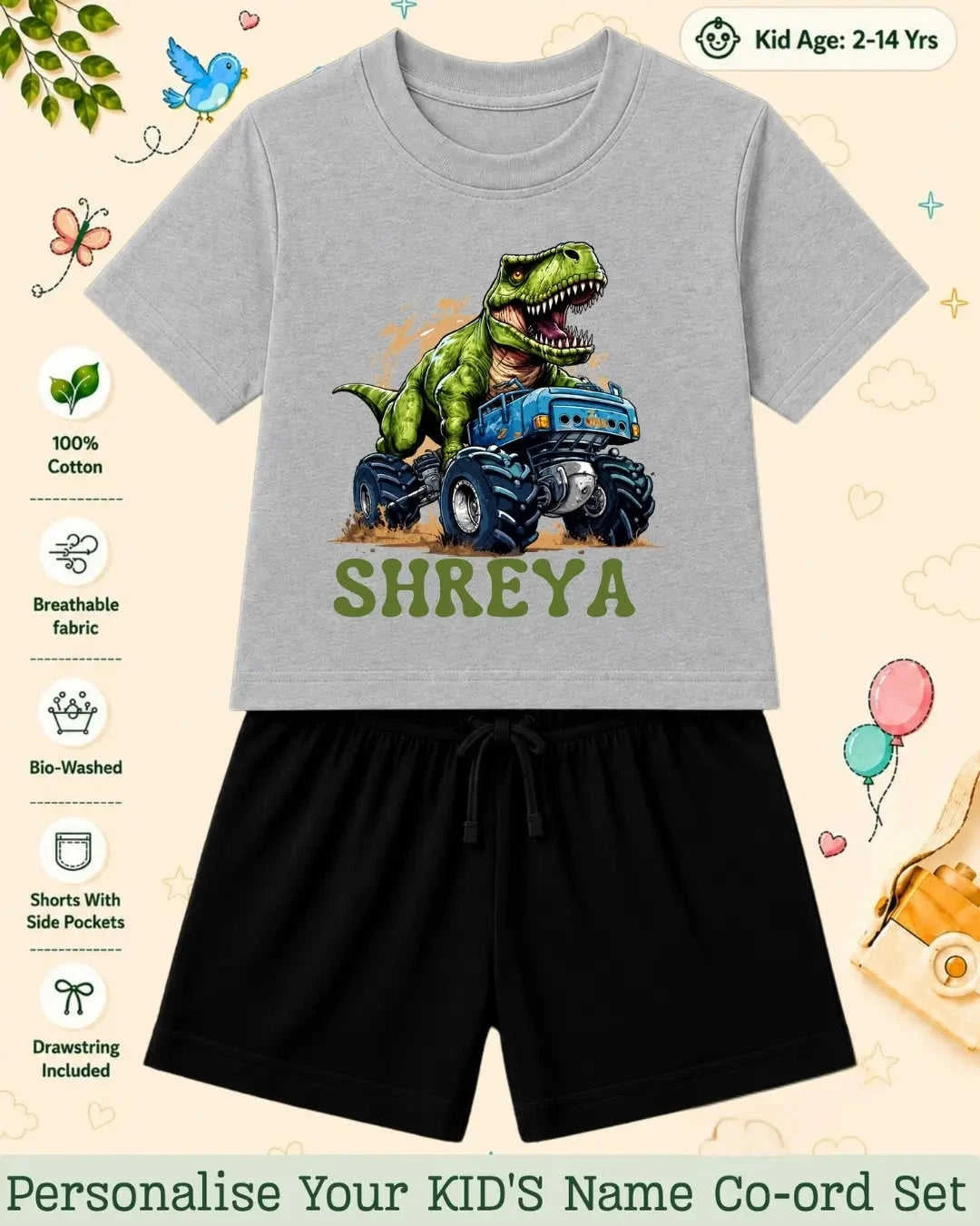 Little Speedster Custom Kid Co-ord Set Swiftsoul