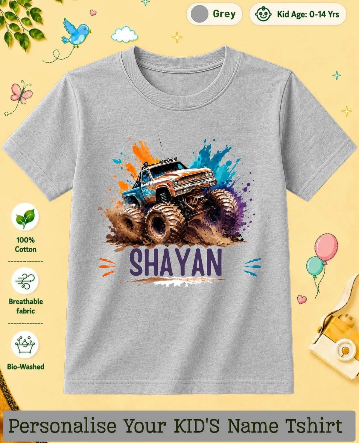 Little Speedster Custom Kid Cotton Tshirt Swiftsoul