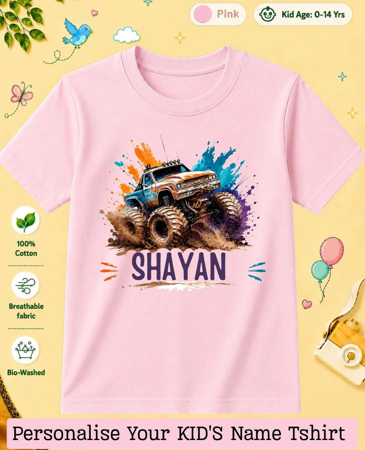 Little Speedster Custom Kid Cotton Tshirt Swiftsoul