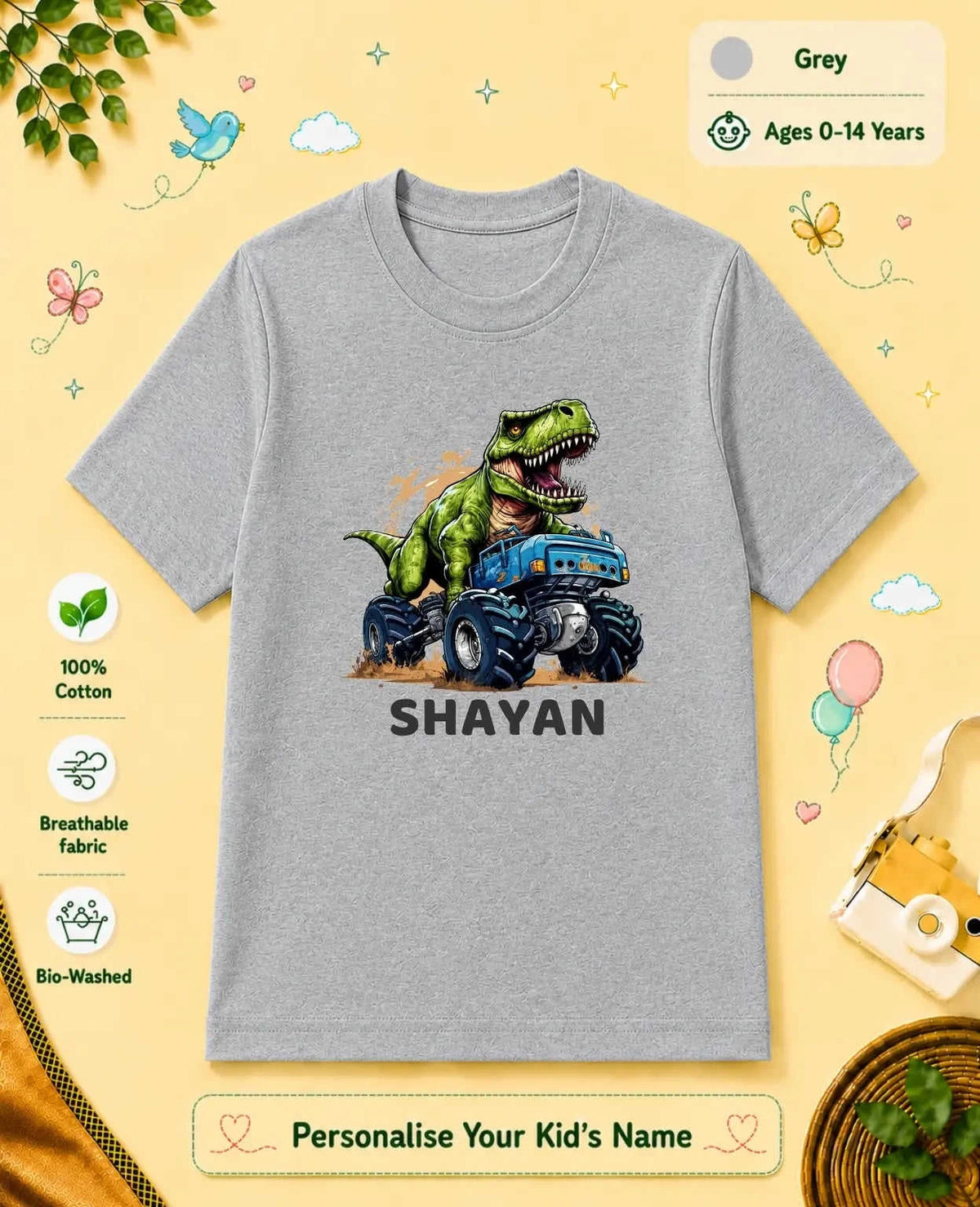 Little Speedster Custom Kid Cotton Tshirt Swiftsoul