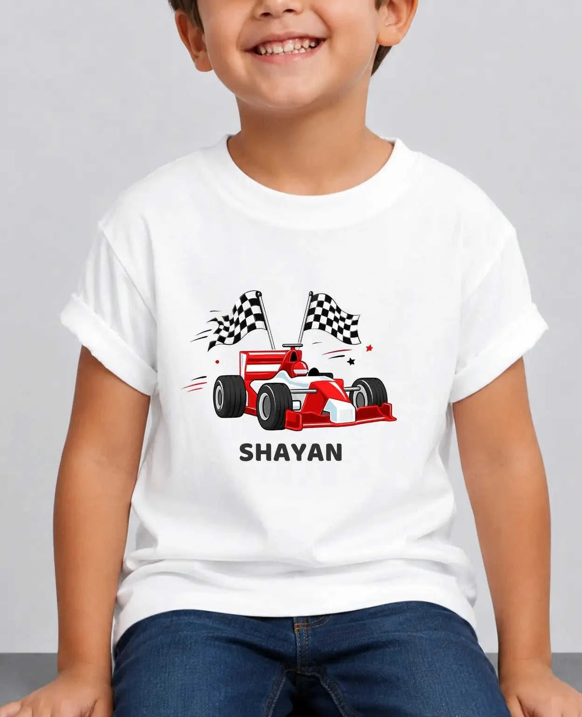 Little Speedster Custom Kid Cotton Tshirt Swiftsoul