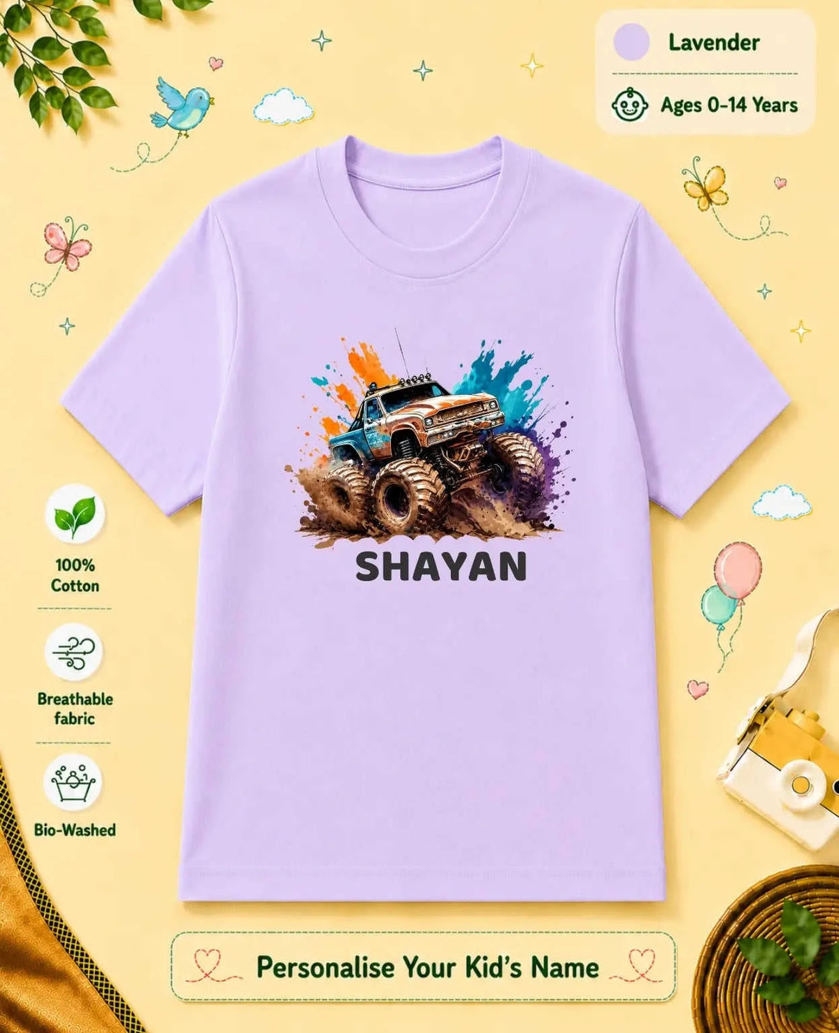 Little Speedster Custom Kid Cotton Tshirt Swiftsoul