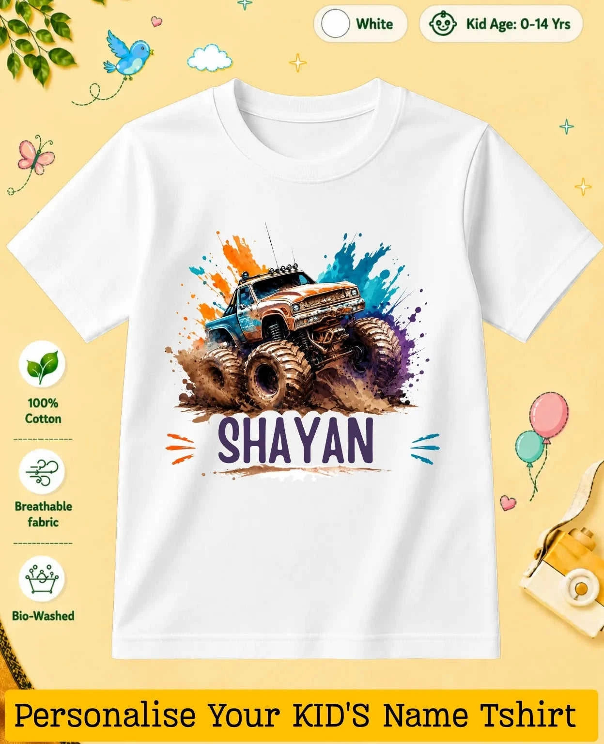 Little Speedster Custom Kid Cotton Tshirt Swiftsoul