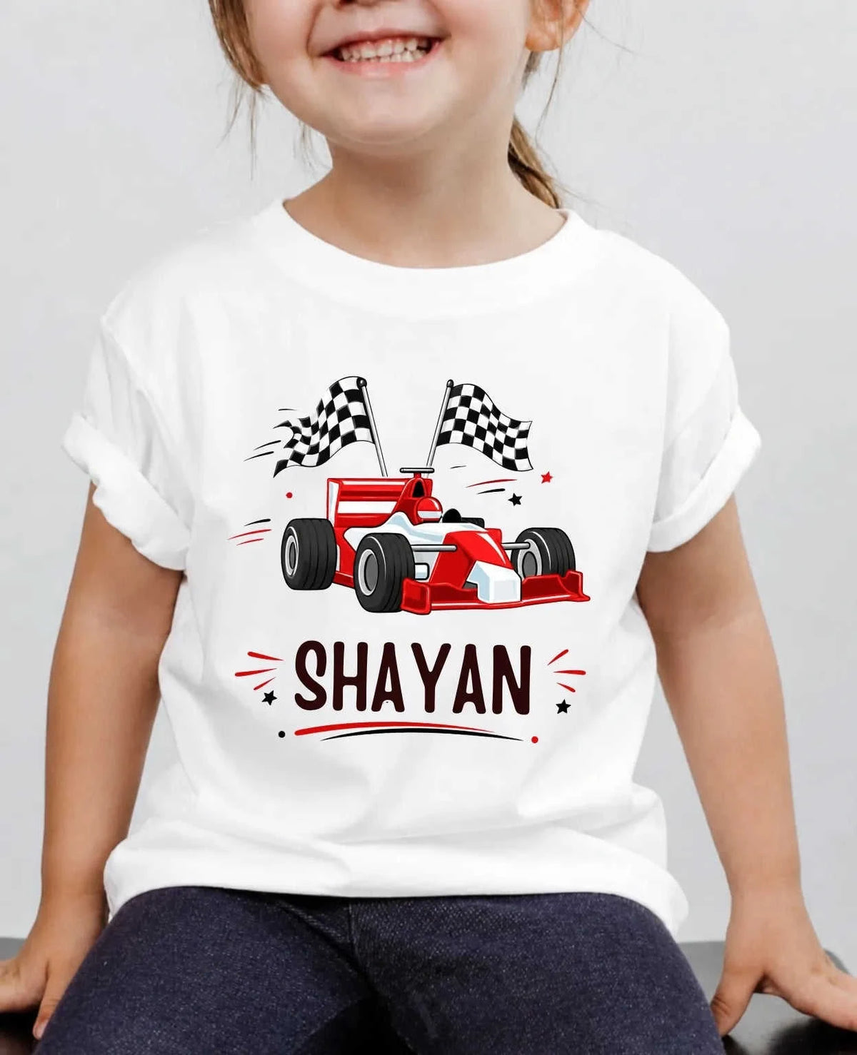Little Speedster Custom Kid Cotton Tshirt Swiftsoul