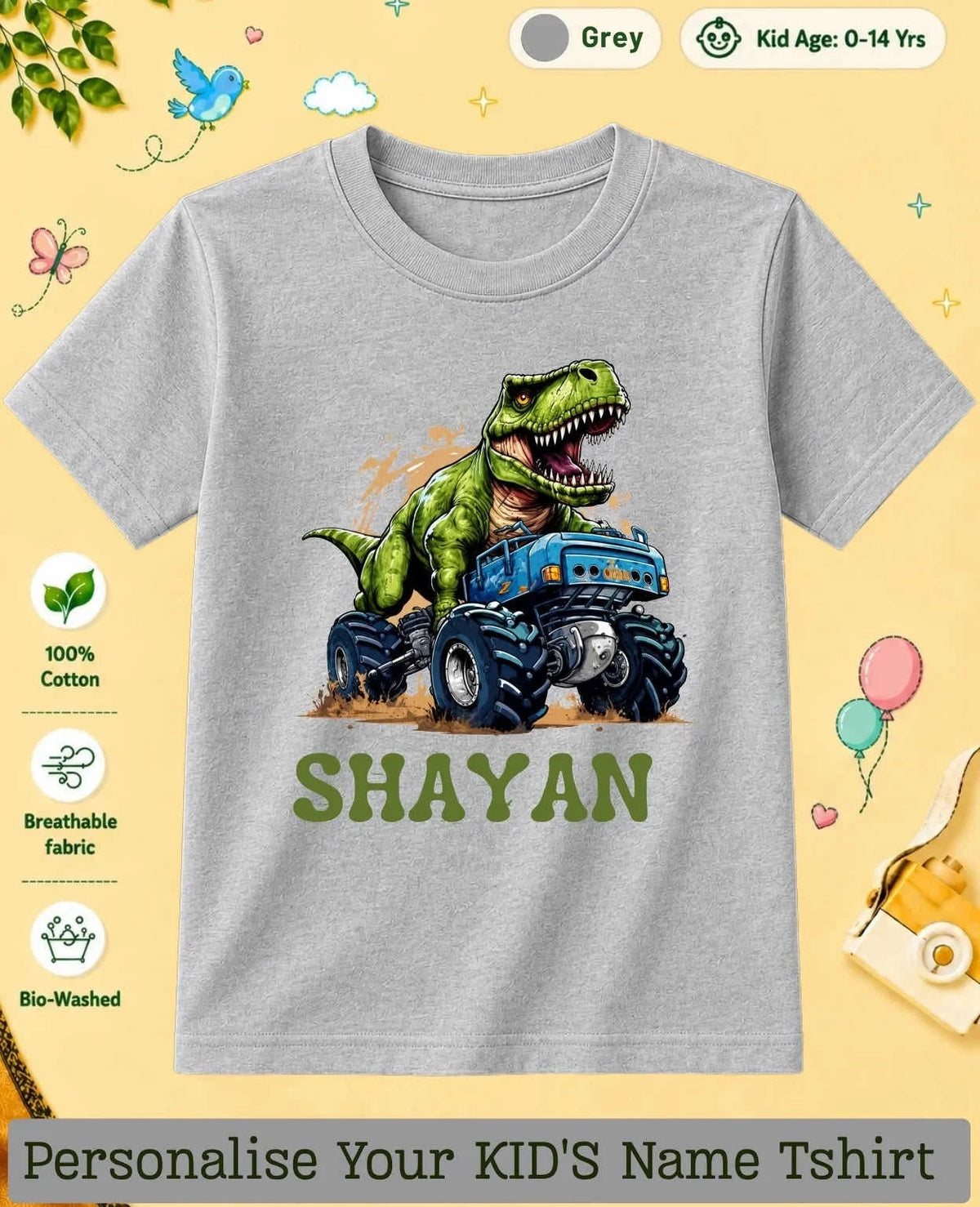 Little Speedster Custom Kid Cotton Tshirt Swiftsoul