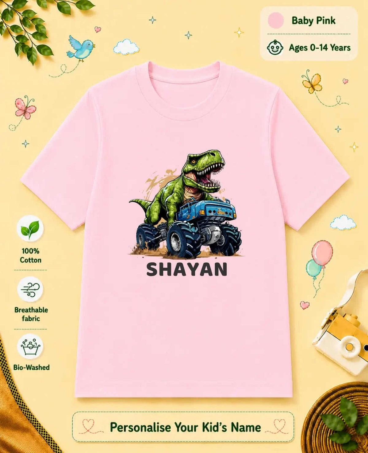 Little Speedster Custom Kid Cotton Tshirt Swiftsoul