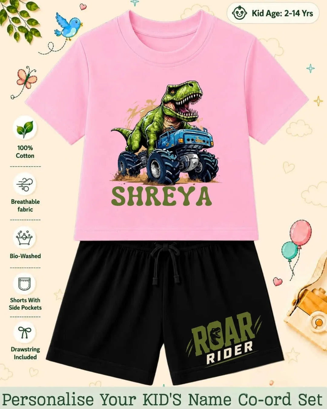 Little Speedster Custom Kid's Co-ord Set Swiftsoul