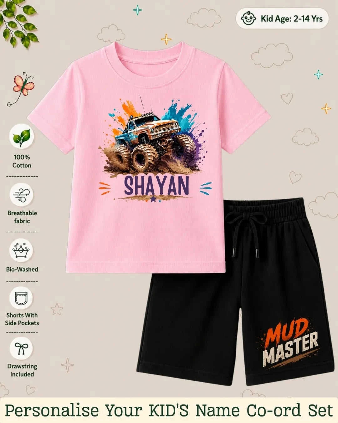 Little Speedster Custom Kid's Co-ord Set Swiftsoul