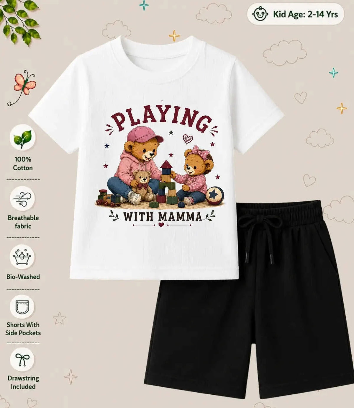 MAMMA - MAMMI Blessing Kid Co-ord Set Swiftsoul