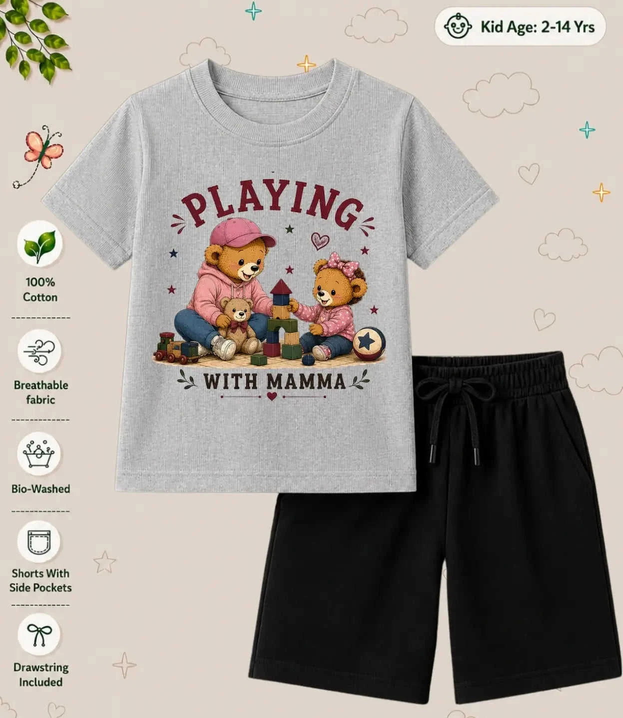 MAMMA - MAMMI Blessing Kid Co-ord Set Swiftsoul