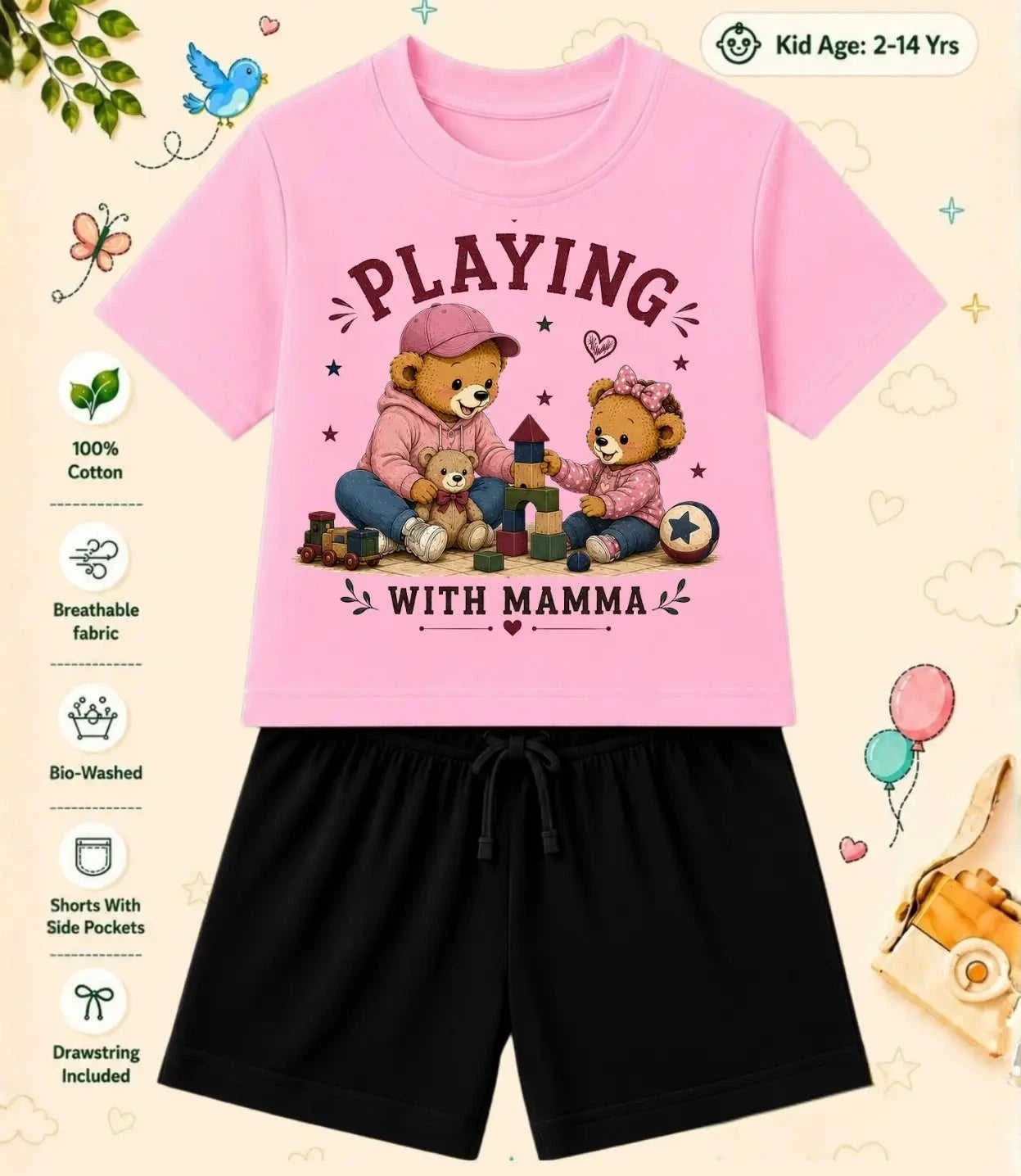 MAMMA - MAMMI Blessing Kid Co-ord Set Swiftsoul
