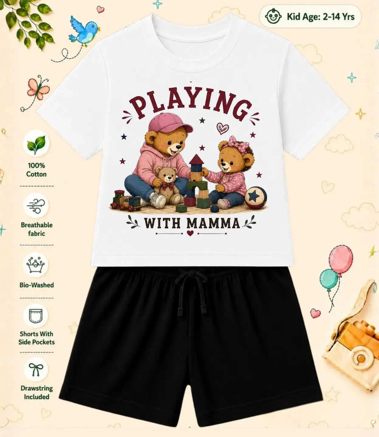 MAMMA - MAMMI Blessing Kid Co-ord Set Swiftsoul