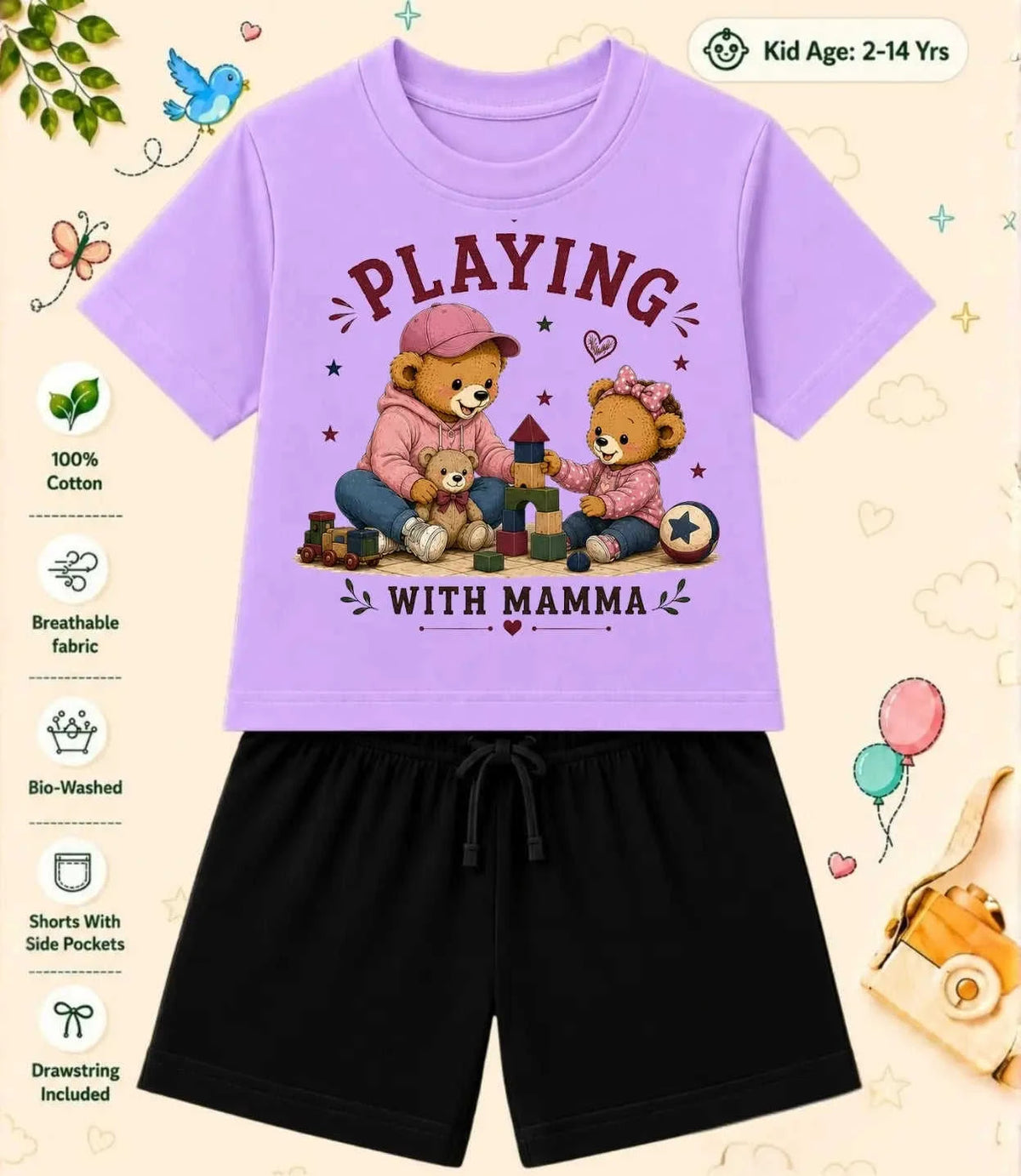 MAMMA - MAMMI Blessing Kid Co-ord Set Swiftsoul