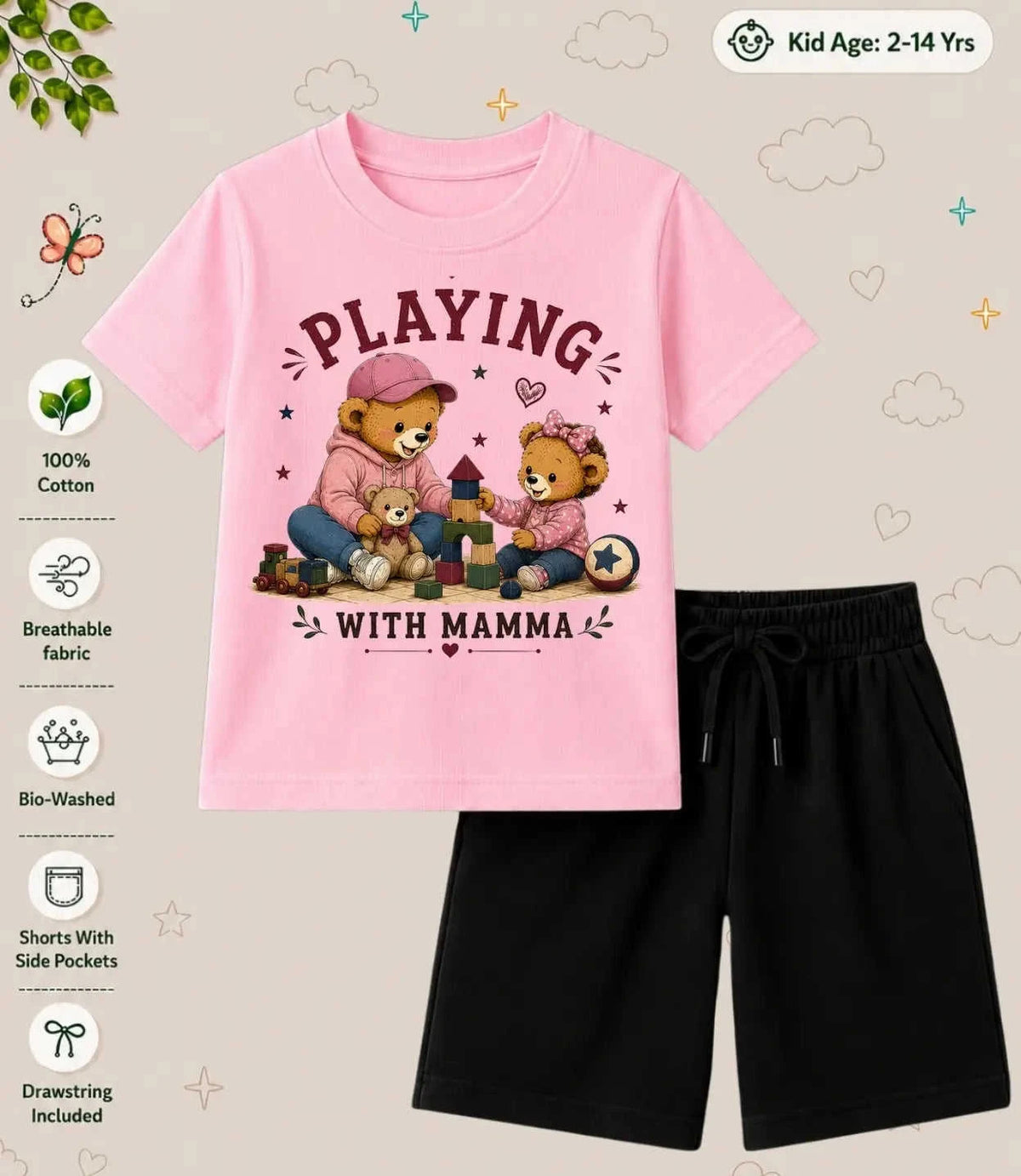 MAMMA - MAMMI Blessing Kid Co-ord Set Swiftsoul