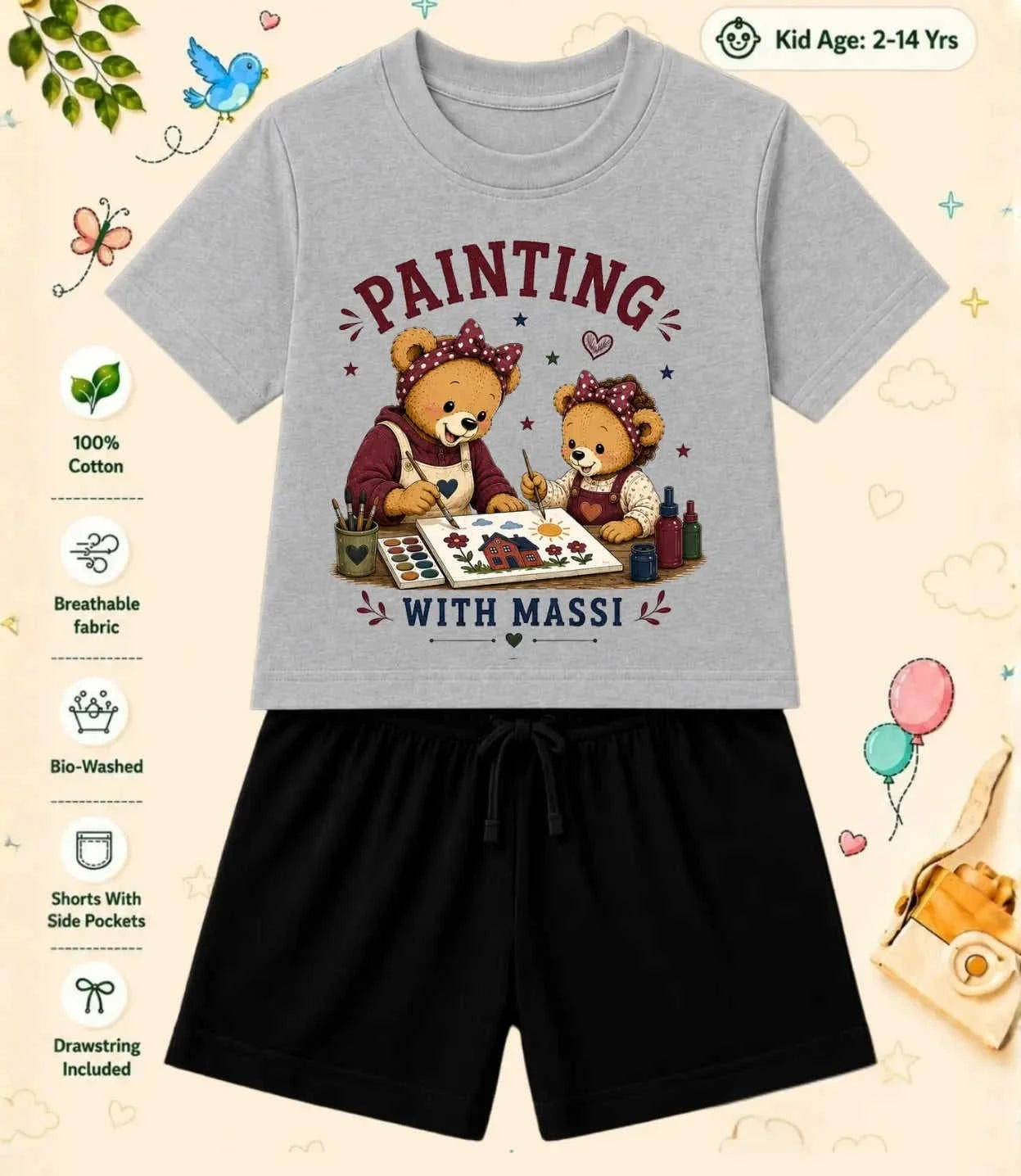 MAMMA - MAMMI Blessing Kid Co-ord Set Swiftsoul