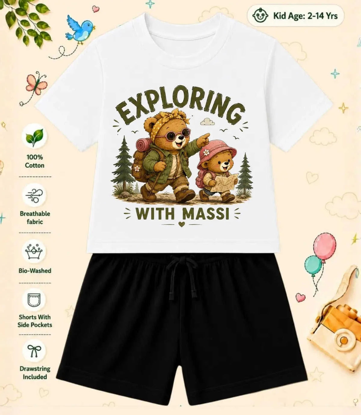 MAMMA - MAMMI Blessing Kid Co-ord Set Swiftsoul