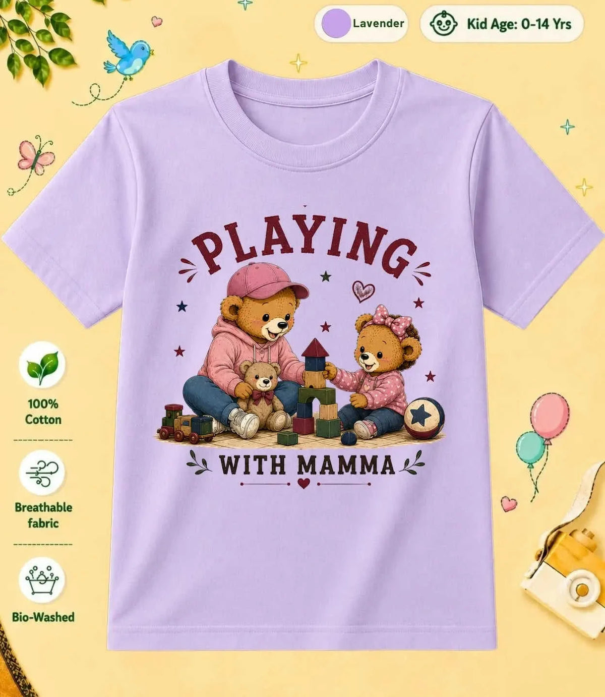 Mamma & Mammi's Favorite kids Cotton Tee Swiftsoul