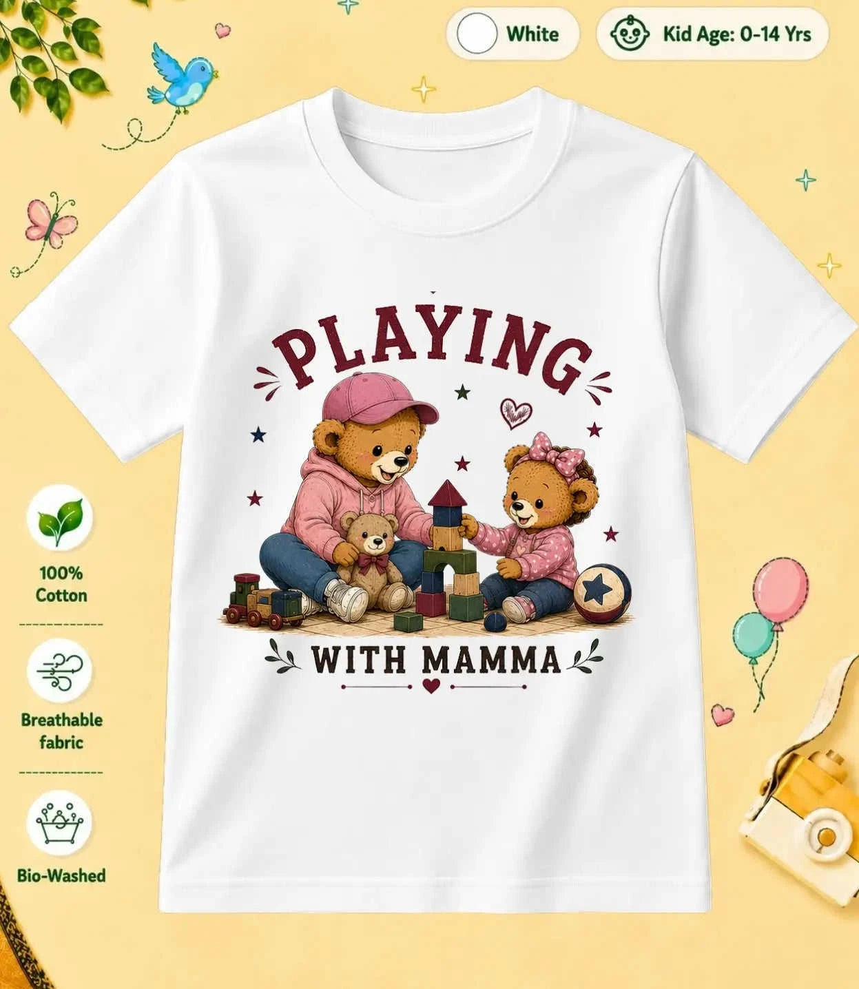 Mamma & Mammi's Favorite kids Cotton Tee Swiftsoul