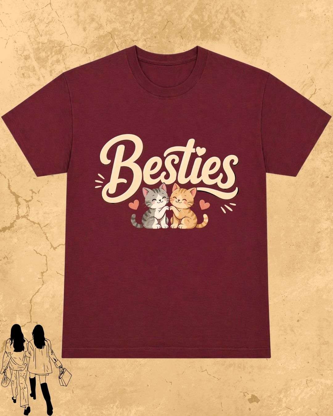 Meow Besties Cotton Tshirt Billien LLC 