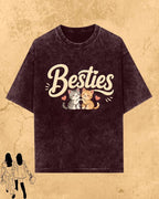 Meow Besties Cotton Tshirt Billien LLC 