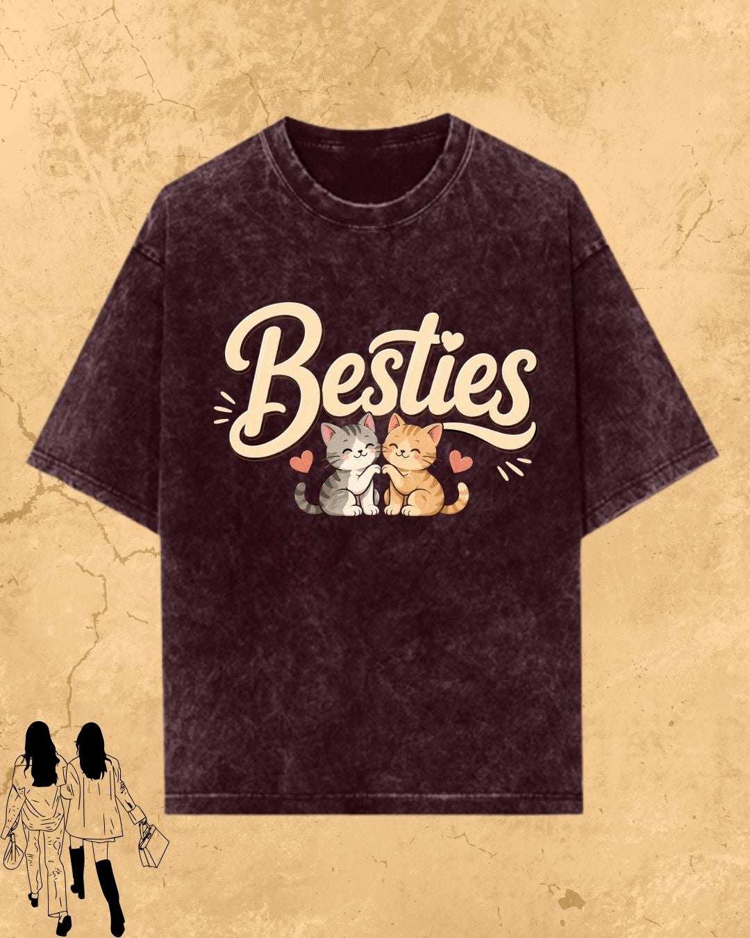 Meow Besties Cotton Tshirt Billien LLC 